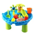 thumbnail image 1 of Mesa de agua y arena QTBIUQ PCS para niños pequeños 3 1 Mesa de arena y mesa de juego de agua Mesa de actividades para niños Mesa de juego sensorial Juguete de agua y arena de playa, 1 of 6