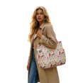thumbnail image 2 of Women Corduroy Tote Bag Large Capacity Multi‑Pocket Shoulder Tote Bag for Work School Daily Use, 2 of 7