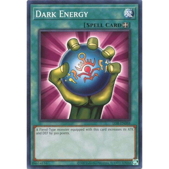 YuGiOh Legend of Blue Eyes White Dragon 25th Anniversary Common Dark Energy LOB-EN088