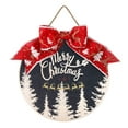 thumbnail image 2 of Pompotops Clearance Sales Christmas Decorations Merry Christmas Sign Outdoor Wreath Door Sign Wooden Sign Christmas Decor Hanging Sign Wood Christmas Welcome Sign For Front Door, 2 of 2