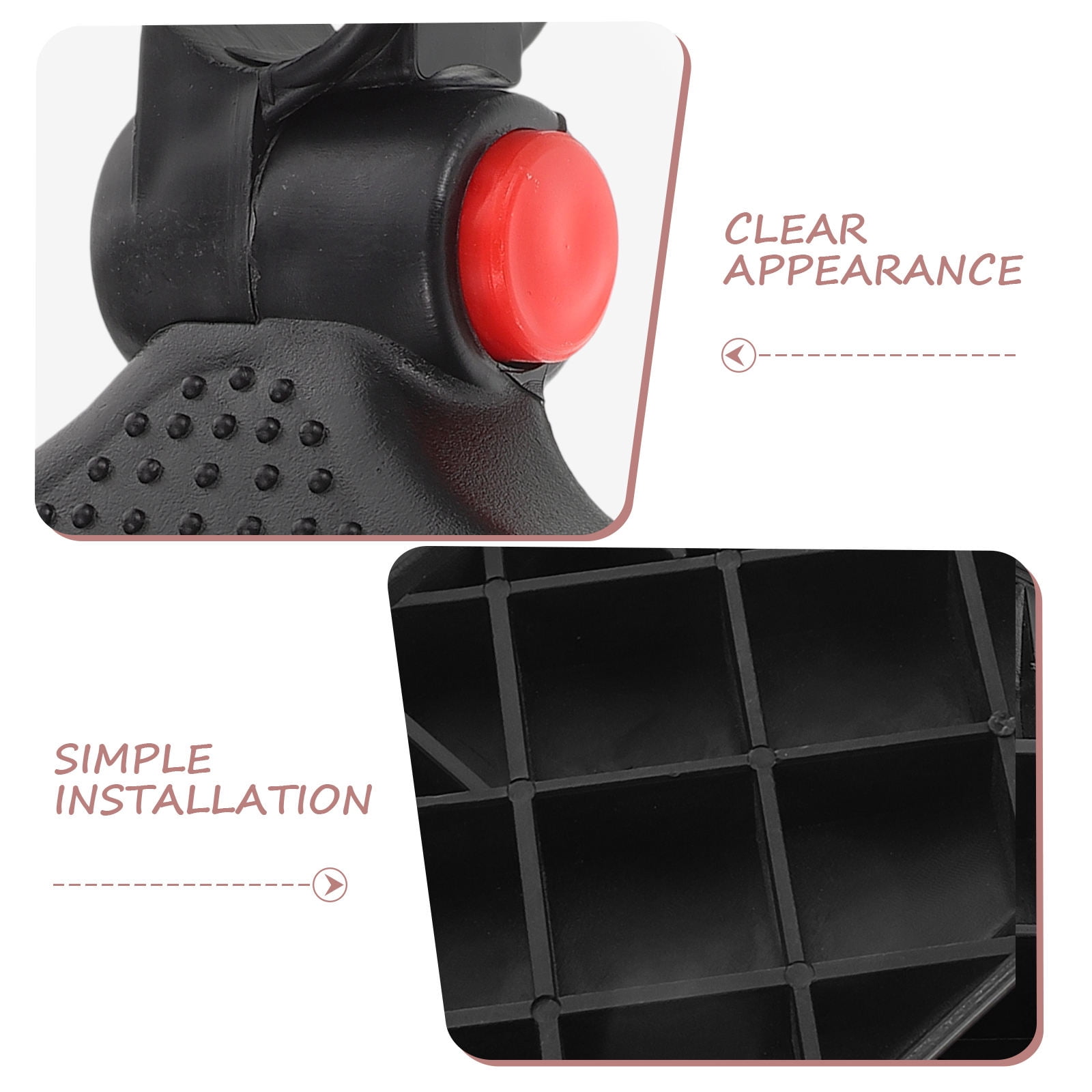 ELAYARD Stroller Pedals Daily Use Black PE 1Pack