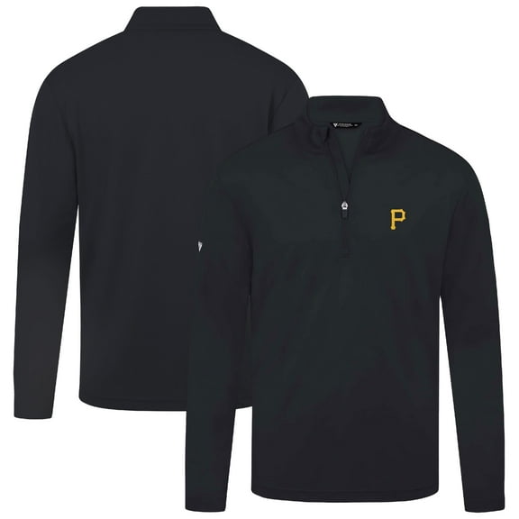 Men's Levelwear Black Pittsburgh Pirates Heron Insignia 2.0 Quarter-Zip Jacket