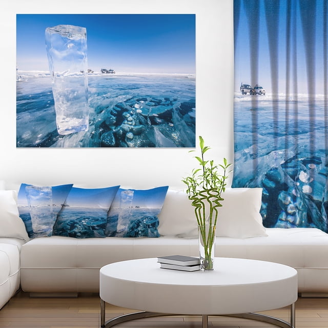 Blue Ice under Bright Sky - Landscape Artwork Canvas