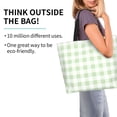 thumbnail image 4 of Fuzoiu Green Checkboard Print Tote Bags for Women,Shoulder Bag, Gym Tote,Top Handle Ladies Shoulder Bags for Work Beach Travel and Shopping Grocery, 4 of 9