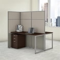 thumbnail image 2 of Scranton & Co Contemporary 60W 2 Person Cubicle Desk with File Cabinets, 2 of 9