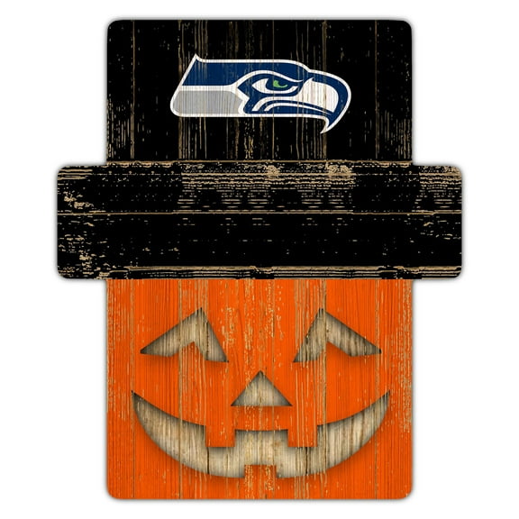 Seattle Seahawks 12" x 12" Jack-O-Lantern Display