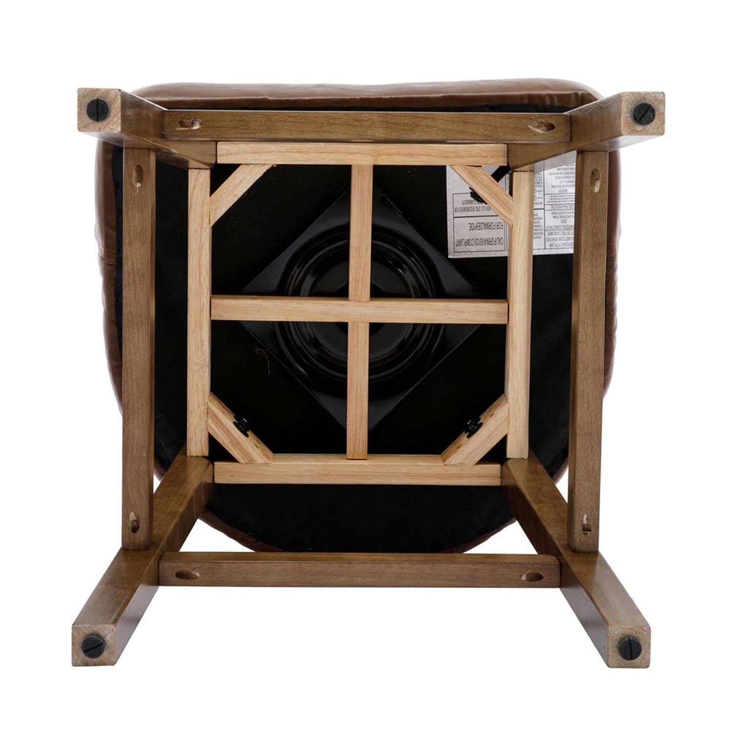 Demi Bonn 39" Counter Height Bar Stools Set of 2, PU Leather Upholstered Swivel Barstools with Backrest, Kitchen Island Countertop Chairs for Dining Room, Brown