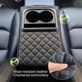 thumbnail image 4 of Cojín para Reposabrazos de consola central automática con 2 portavasos, almohadilla para Reposabrazos de cuero PU, funda de almohada portátil para coche, almohadilla de altura, 4 of 5