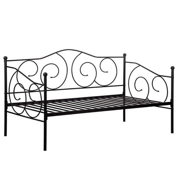 Daybed Metal Daybed Frame With Steel Slats Bedframe Box Spring Replacement