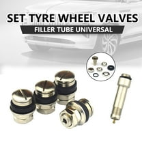 Yucurem 4pcs Flush Mount Chrome Car Tyre Tire Valve Stems High Pressure Bolt in