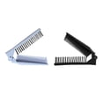 thumbnail image 1 of HILABEE 2pcs Foldable Hair Comb Portable Compact Folding Comb Womens Home Hairbrush Blue Black, 1 of 9