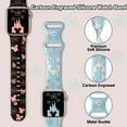 thumbnail image 4 of Engraved Band Compatible with Apple Watch Bands Ultra 3/2/1 49mm 46mm 45mm 44mm 42mm 41mm 40mm 38mm Women, Two-Tone Cute Soft Silicone Sport Strap for iWatch Series 11/10/9/8/7/6/5/4/3/SE/SE2/SE3, 4 of 7