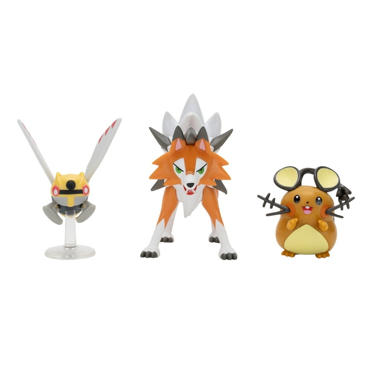 Pokemon Collectible Battle Figure Set - Ninjask, Dedenne, Lycanroc
