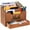 Drawer-Paint Brown, variant on Large Wood Desktop Mail Organizer with 4 Compartments & Drawer – Solid Wood Desk Organizer with Labelable Dividers for Files, Letters, Paper Folders – Gift for Students & Professionals