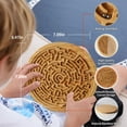 thumbnail image 2 of Round Wooden Labyrinth Game - Marble Maze for Education and Fun, Toddler Activity Board, Brain Teaser Puzzle Logic Game with Two Metal Balls for Kids, Adults, Teens, Boys, and Girls, 2 of 6