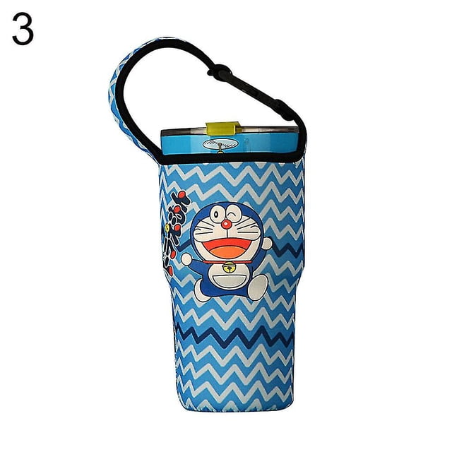 Funda de soporte para bolsa de vidrio con copa de puntada Pokonyan flexible azul