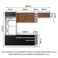 thumbnail image 1 of Cocina Integral Completa Modular Madesa Glamy 290cm BN 03, 1 of 5