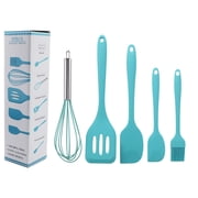 5pcs silicone baking kitchen tool five piece set non stick kitchenware set scraper full five piece set Multi functional silicone scraper, oil brush, frying shovel, egg beater set