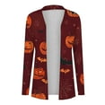 thumbnail image 5 of WXLWZYWL Halloween Cardigans for women 2024 Ghost Pumpkin Bat Spide Web Witch Graphic Coats Long Sleeve Lightweight Tops Open Front Fall Jackets, 5 of 5