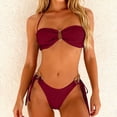 thumbnail image 2 of Vetsdori Two Piece Swimwear for Women Summer Bathing Suits Bikini Trajes De Bano Mujer,Halter Neck Tops and Bottoms Ladies Swimsuits Outfits, 2 of 5