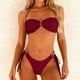 thumbnail image 1 of Tankini para mujer, traje de baño de dos piezas con tirantes de color liso, informal, de playa, a la moda, para mujer, tankini, de dos piezas, para mujer, trajes de baño para mujer, tankini para mujer, 1 of 4