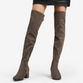 thumbnail image 3 of DREAM PAIRS Women's Over The Knee Thigh High Chunky Heel Boots Long Stretch Sexy Fall Boots, 3 of 5