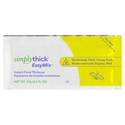 SimplyThick EasyMix | 50 Count of 12g Individual Packets | Gel Thickener for those with Dysphagia & Swallowing Disorders | Creates An IDDSI Level 3 - Moderately Thick (Honey Consistency)