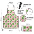 thumbnail image 3 of Pioneer Flower Floral Print Pattern Cotton Linen Apron with Pockets, Waterproof Adjustable, 33x27 Inch for Kitchen, Gardening, BBQ, Salon, 3 of 6