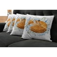 thumbnail image 2 of Ambesonne Fox Throw Pillow Cover 4 Pack, Sleeping Fox Watercolors, 16", Orange Blue Olive Green, 2 of 6