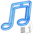 thumbnail image 2 of Letrero LED VentDepot MelodyFlare01 1Pza USB o 3 Pilas AA 100lm Doble Corchea Azul, 2 of 2