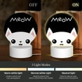 thumbnail image 3 of Daiia Cat Meow Pattern Acrylic Night Light, LED Touch Light, Bedroom Night Light, Soft Glowing Lamp Perfect Gift for Mother's Day, Birthday, or Christmas, 3 of 9