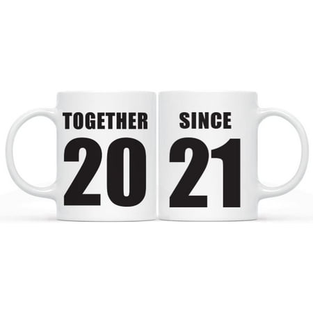 

CTDream 11oz. Wedding Anniversary Coffee Mug Gift Together Since 2022 2-Pack Unique Christmas Birthday Valentine s Day Couple Gifts for Him Her Boyfriend Girlfriend Wife Husband