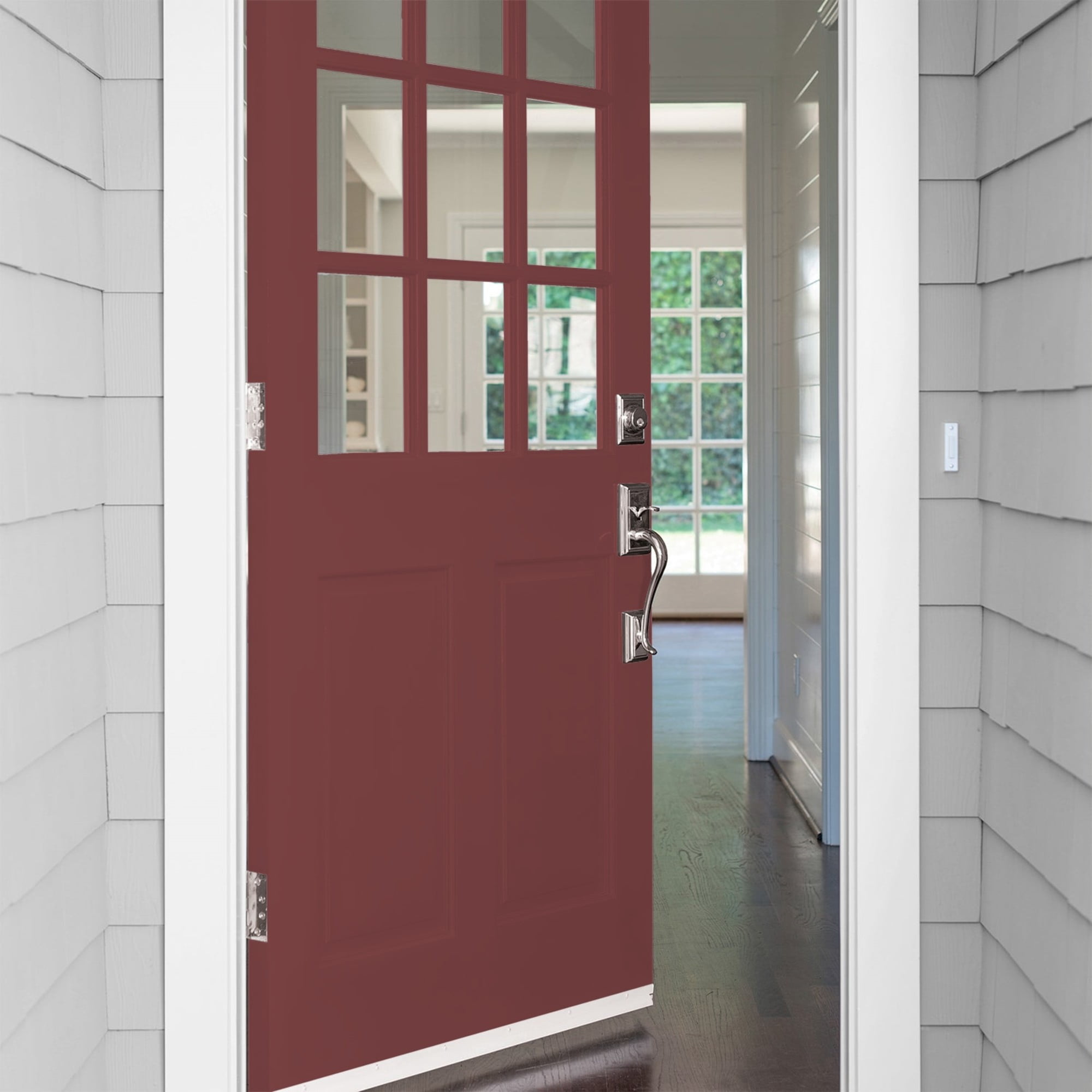 Glidden HEP Bordeaux / Red Satin Exterior Paint with Primer, 1 Gallon