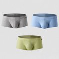 thumbnail image 6 of rygai Men Panties U Convex Close Fit High Stretch Solid Color Wide Ribbing Sexy Low Waist Underpants Briefs Underwear for Bedroom,Grey,XL, 6 of 7