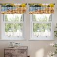 thumbnail image 2 of LALILO Kitchen Curtain Valance Road With Autumn And Trees Rod Pocket Window Curtain 52"x 18" Set of 2, 2 of 5