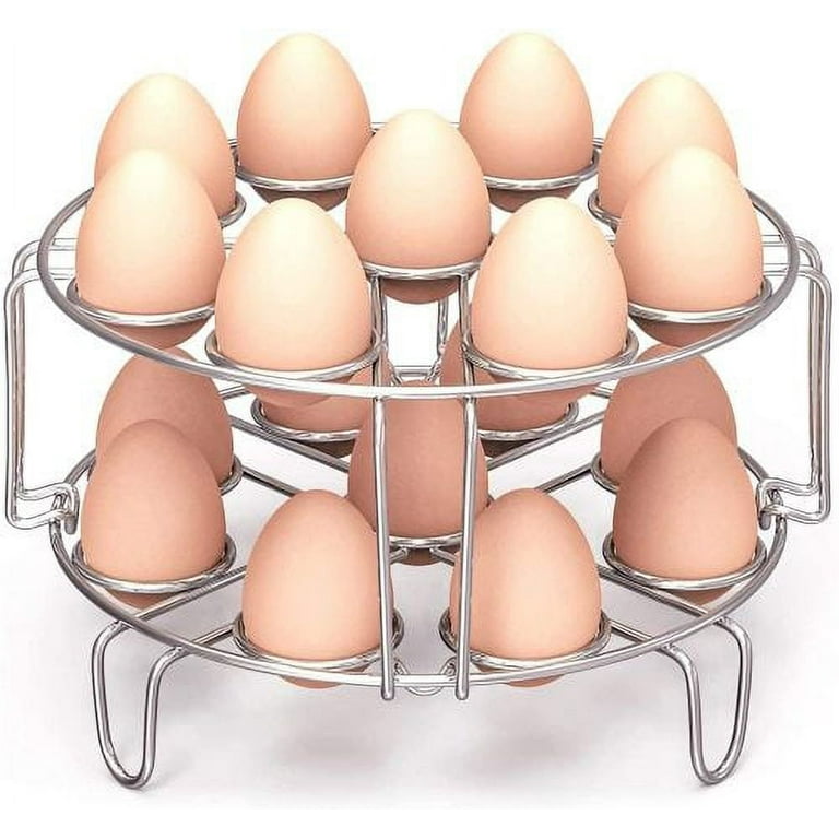 Sunjoy Tech Stackable Egg Steamer Rack Egg Rack Steamer Trivet Basket Stand  for Instant Pot Accessories and Pressure Cooker Accessories Stainless Steel  
