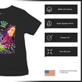 thumbnail image 4 of Tee Hunt Cute Thinking Crowned Cat Youth T-Shirt Dean Russo Colorful Kitte Kids, Black, Medium, 4 of 5