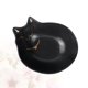 thumbnail image 5 of 1 cuenco de cerámica con diseño de gato para mascotas, comedero creativo y bebedero para gatos (negro), 5 of 8