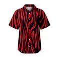 thumbnail image 4 of XIAOCHA Women's Zebra Print Button Down Shirts Turn Down Collar Casual Short Sleeve Blouses, 4 of 5
