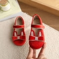 thumbnail image 5 of Toddler Little Girl Mary Jane Dress Shoes Ballet Flats for Girl Party Shoes Bowknot Princess Shoes Red 12.5(30), 5 of 9