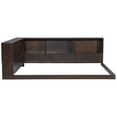 thumbnail image 6 of Queen Size Wood Daybed with Storage Shelves, USB Ports and LED Lights, Multifunctional Solid Wood Daybed for Bedroom, Guest Room, Home Office, No Box Spring Needed, Brown, 6 of 10