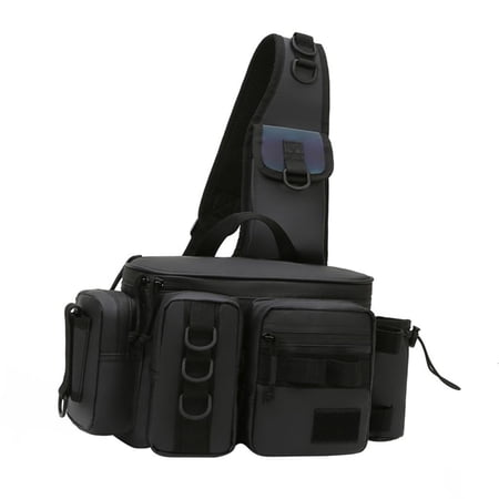Youthyao Fishing Tackle Bag Fishing Bag Multi-Pocket Fishing Bag with Shoulder Strap Water-Resistant Fishing Waist Bag