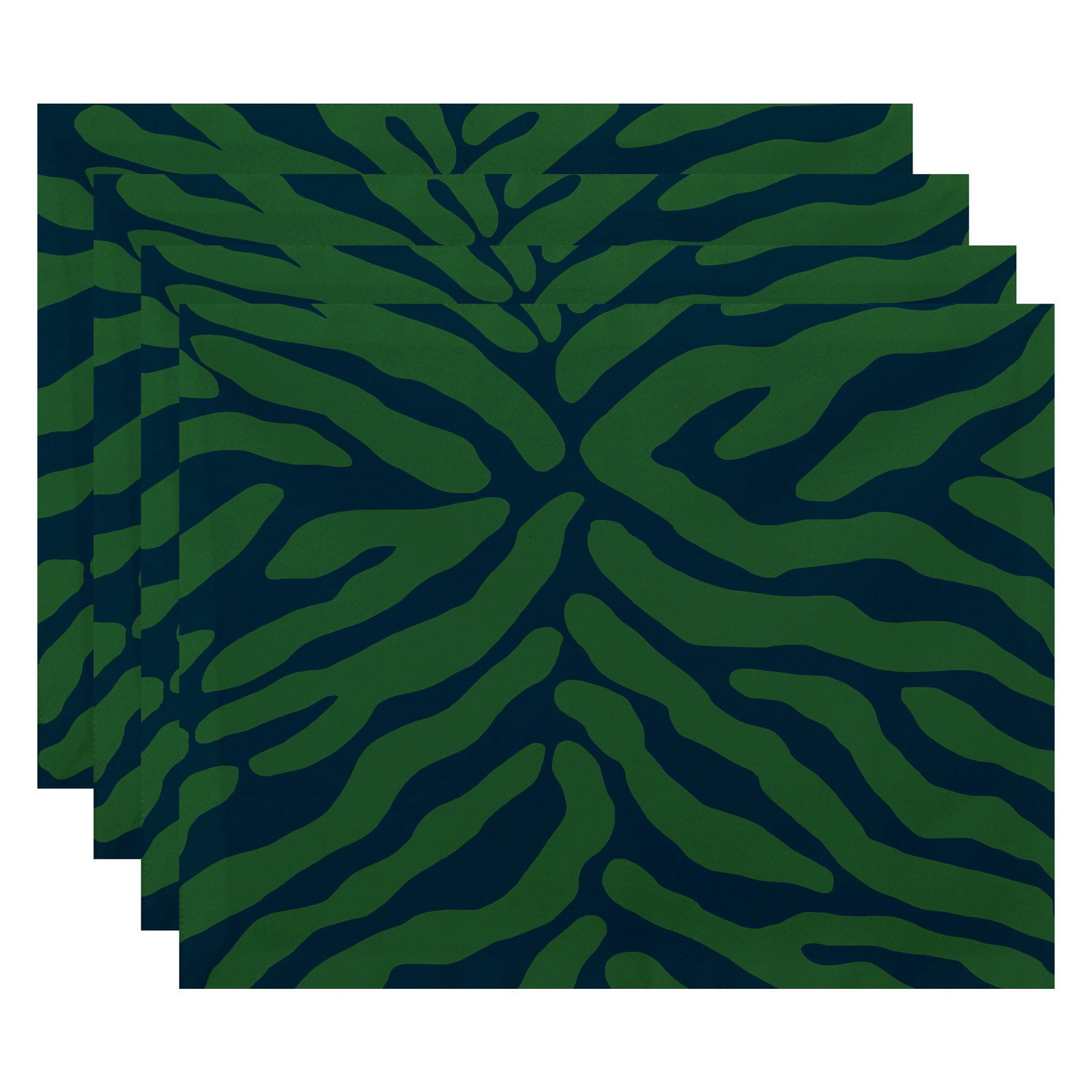 Simply Daisy 18" x 14" Animal Stripe Geometric Print Placemats, Set of 4