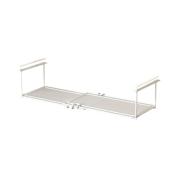 HCBY Expandable Under Cabinet Shelf Organizer Heavy Duty Extendable Under Shelf Storage Basket for Pantry or Laundry Room