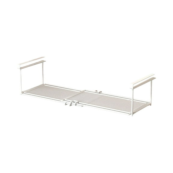Elainilye Under Cabinet Shelf Organizer, Kitchen Rack, Telescopic Hanging Basket Suitable For Kitchen,Bathroom,White