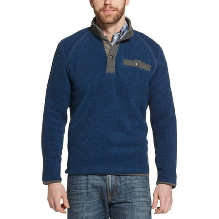 G.H. Bass & Co Men's Arctic Terrain Classic Fit Polar Fleece Sweater Blue Size Large