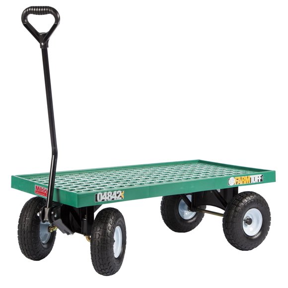 Millside Flat deck plastic 20'' x 40" garden wagon