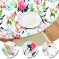 thumbnail image 4 of Pioneer Flower Floral Print Pattern Round Fitted Tablecloth with Elastic Edge,Dining Table Cover Waterproof,Outdoor Round Tablecloth for Camping,Dining,Indoor and Outdoor, 4 of 7