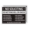 thumbnail image 1 of Letrero de no solicitar para casa (paquete de 2) Letrero de metal con campana de no tocar, de aluminio, letreros de no solicitar para el hogar, letrero de no solicitar para puerta, letrero de no vende, 1 of 1