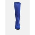 thumbnail image 3 of PRESTO Blue Stretchable Satin Long Boot, 3 of 5